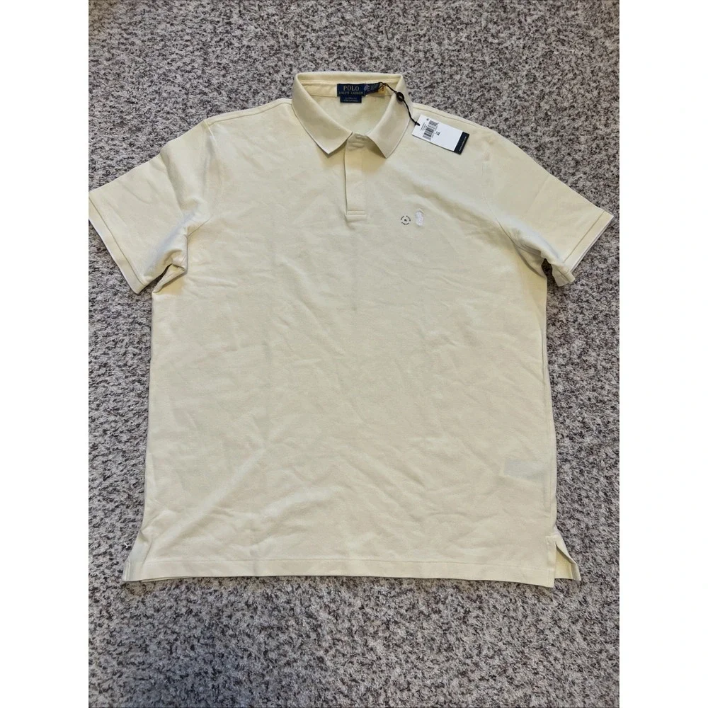 POLO GOLF‎ Ralph Lauren XL Light Yellow NEW Classic Fit Cotton Blend